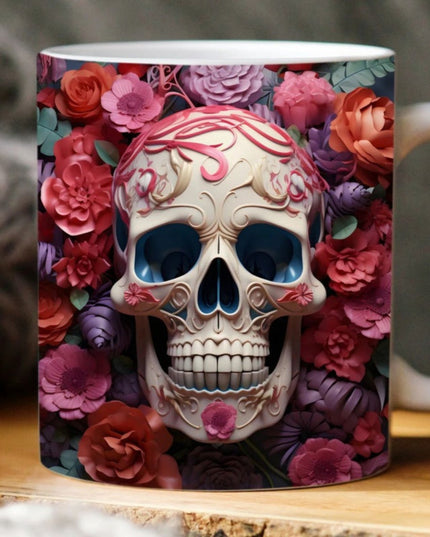 Spooky Skull Mug Spooky 3D Skull 1pc 11oz Ceramic Coffee Mug - Perfect Halloween Gift, Creative Water Cup for Food Service & Home Use