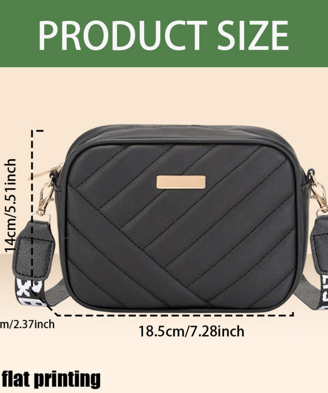 1pc Disney Crossbody Bag] Disney Nightmare Before Christmas 1pc Jack Skellington & Sally Quilted Crossbody Bag | Adjustable Detachable Strap, Lightweight, Multiple Compartments, Black (7.2"x5.5"x2.3") | Whimsical Design, Sec