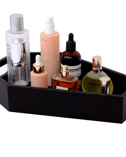 Gothic Coffin-Shaped Makeup Organizer Tray, 1-Pack Plastic Countertop Cosmetic Holder, Lightweight Design for Home Room Living Office Decor, Ghostly Style Ideal for Mother's Day and Graduation Season Decor