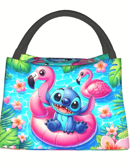 1pc Disney, Stitch Pattern, Portable And Reusable Refrigerated Bag, Insulated Lunch Bag, Suitable For Home, Restaurant, Office, Outdoor Use. Suitable Birthday And Holiday Gifts For Friends, Teenagers, And Family.