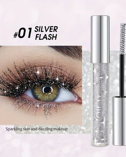 Glitter Mascara/ Shimmer Mascara, Long-lasting Waterproof And Curly, Creates Charming Eye Makeup, Shiny And Curly Mascara, 3 Colors Available, Suitable for Parties/ music Festivals/ Halloween, Ideal Gift