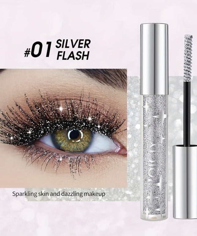 Glitter Mascara/ Shimmer Mascara, Long-lasting Waterproof And Curly, Creates Charming Eye Makeup, Shiny And Curly Mascara, 3 Colors Available, Suitable for Parties/ music Festivals/ Halloween, Ideal Gift