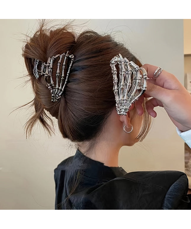Women's Fashionable Punk Style Skull Design Hair Claw, Fashion All-match Hair Claw For Hairstyle Ideas, Daily Casual Versatile Hair Accessories, Trendy Punk Accessories