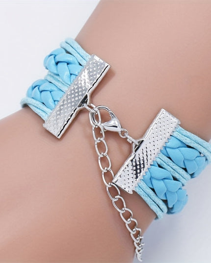 Disney Officially Licensed Nightmare Before Christmas Bracelet - Handmade Multi-Layer Adjustable Blue & White Beads with Pumpkin Jack Skellington & Heart Ornaments, Women's Fashion Jewelry Gift for Disney Fans, Casual Attire