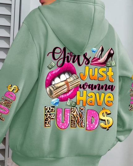 Plus Size - Plus Size - Women'S Plus Size "Money Moves" Graphic Hoodie - Cozy Long-Sleeve Sweatshirt with Pockets, Casual Fall/Winter Design, Black with Pink & White Lettering, Comfortable Pullover for Casual Attire, Casual W