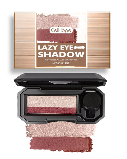 EELHOPE Lazy Eye Shadow Quick Makeup Easy Coloring Waterproof Sweatproof Matte Women Lasting Beauty Two Color Eye Shadow Tray