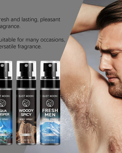 East Moon 100ml Men's Fragrance Spray Sandalwood Deodorant Long Lasting Aroma Refreshing Body Odor Remove Man Perfume Spray