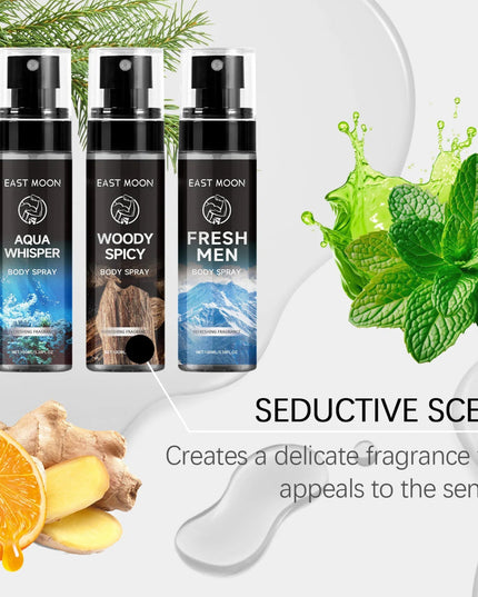 East Moon 100ml Men's Fragrance Spray Sandalwood Deodorant Long Lasting Aroma Refreshing Body Odor Remove Man Perfume Spray