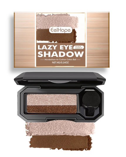 EELHOPE Lazy Eye Shadow Quick Makeup Easy Coloring Waterproof Sweatproof Matte Women Lasting Beauty Two Color Eye Shadow Tray