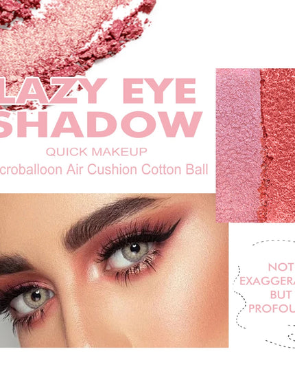 EELHOPE Lazy Eye Shadow Quick Makeup Easy Coloring Waterproof Sweatproof Matte Women Lasting Beauty Two Color Eye Shadow Tray