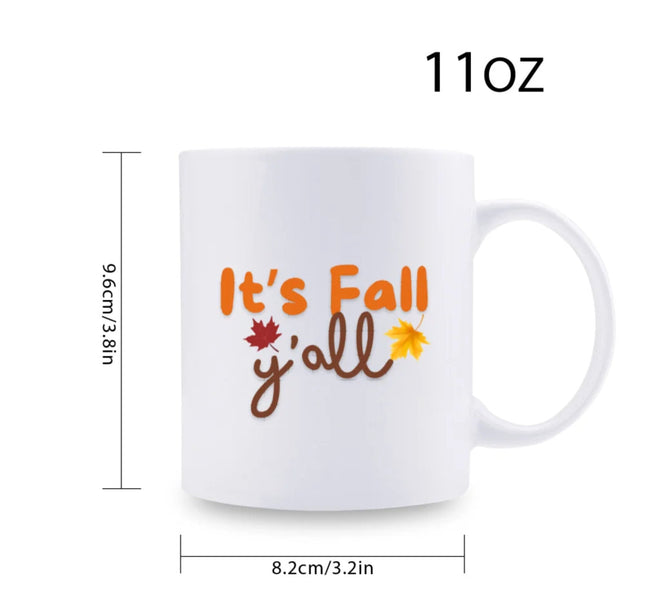 1pc 3A grade 11 oz Fall ceramic coffee mug for room Halloween decoration Birthday Christmas Holiday gift