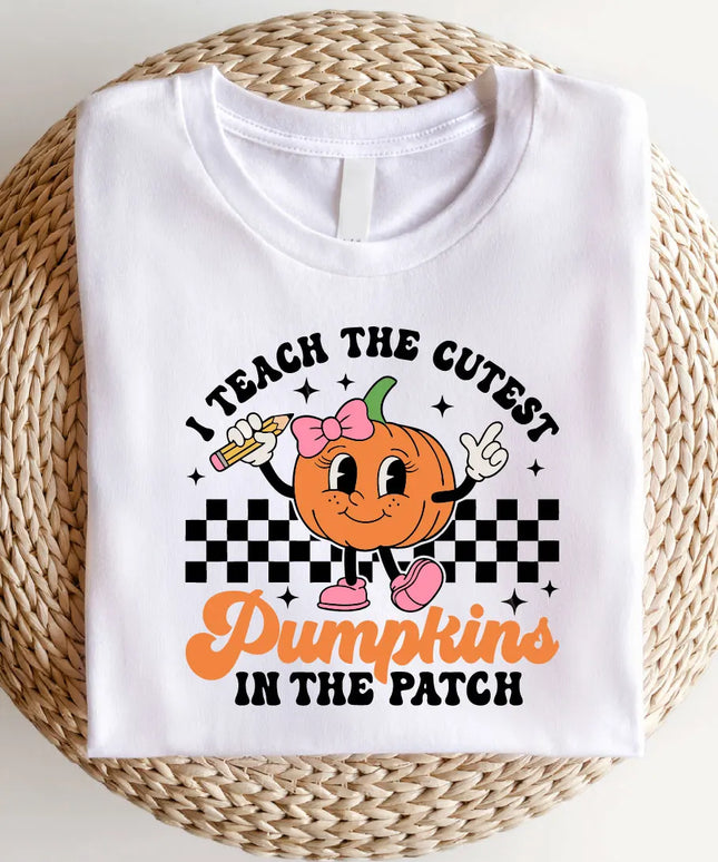 Teacher Pumpkin Fall Shirt, Retro Teacher Halloween T-Shirt, School Autumn Tee, Teacher Appreciation Gift