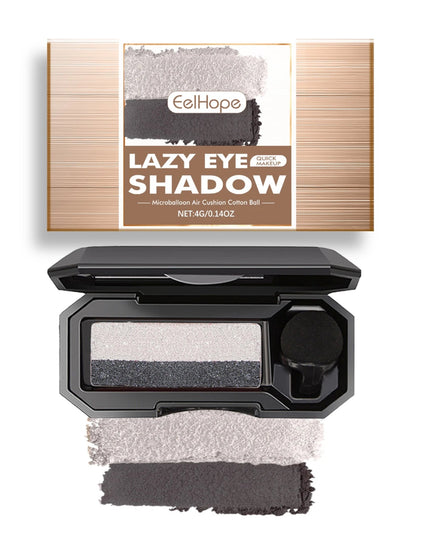 EELHOPE Lazy Eye Shadow Quick Makeup Easy Coloring Waterproof Sweatproof Matte Women Lasting Beauty Two Color Eye Shadow Tray