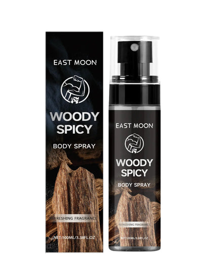 East Moon 100ml Men's Fragrance Spray Sandalwood Deodorant Long Lasting Aroma Refreshing Body Odor Remove Man Perfume Spray