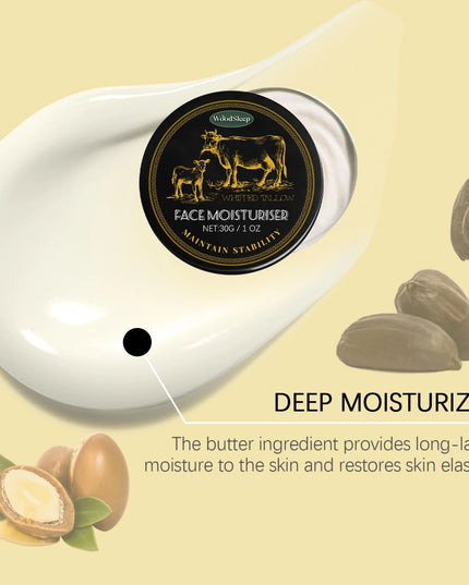 WoodSleep Beef Tallow Moisturizing Face Cream Hydrating Reduce Redness Improve Skin Radiance Refreshing Face Smoothing Cream