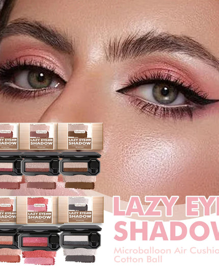 EELHOPE Lazy Eye Shadow Quick Makeup Easy Coloring Waterproof Sweatproof Matte Women Lasting Beauty Two Color Eye Shadow Tray
