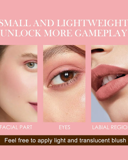 EELHOE Blush Stick Tinted Moisturize Waterproof Makeup Rouge Cream Tube Brightening Tone Easy Color Eye Cheek Lips Blusher Stick