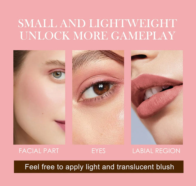 EELHOE Blush Stick Tinted Moisturize Waterproof Makeup Rouge Cream Tube Brightening Tone Easy Color Eye Cheek Lips Blusher Stick