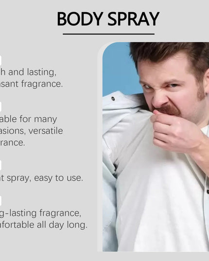 East Moon 100ml Men's Fragrance Spray Sandalwood Deodorant Long Lasting Aroma Refreshing Body Odor Remove Man Perfume Spray