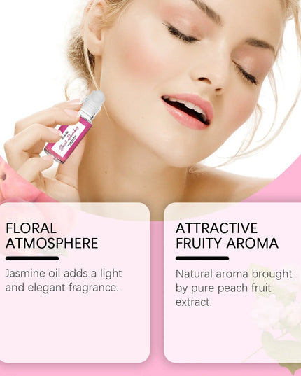 Roxelis 30ml Pheromone Perfume Roller Ball Long Lasting Peach Fragrance Oil Armpit Odor Remover Dating Scent Charming Perfume