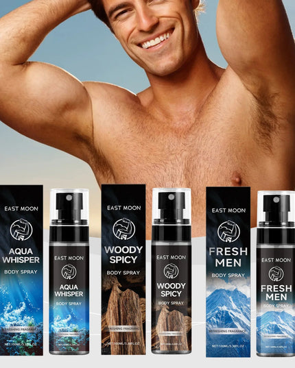 East Moon 100ml Men's Fragrance Spray Sandalwood Deodorant Long Lasting Aroma Refreshing Body Odor Remove Man Perfume Spray