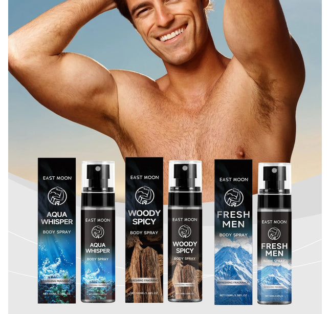 East Moon 100ml Men's Fragrance Spray Sandalwood Deodorant Long Lasting Aroma Refreshing Body Odor Remove Man Perfume Spray