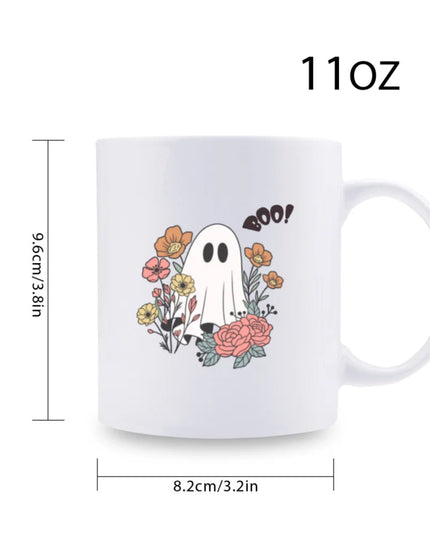 1pc 3A grade 11oz ghost ceramic water coffee mug for room decoration cute Halloween Birthday Christmas Holiday thanksgiving gift