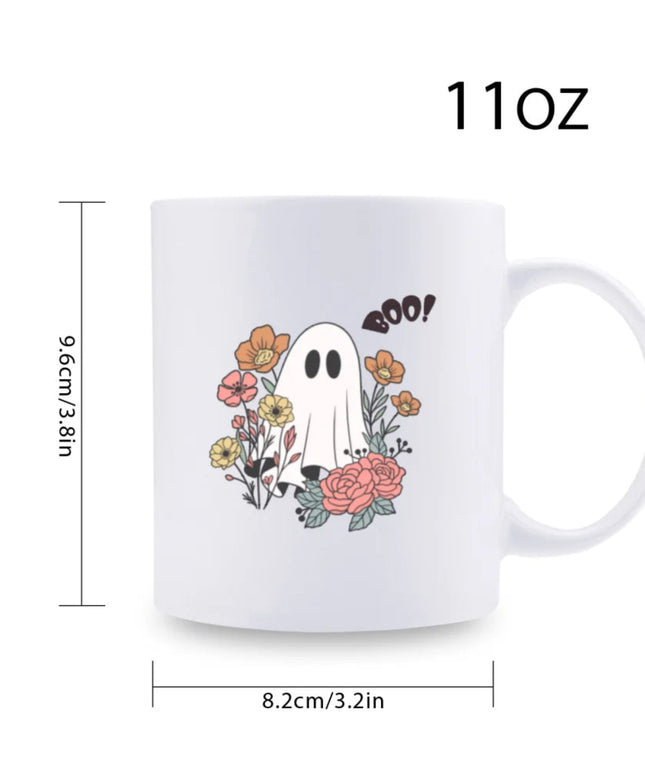 1pc 3A grade 11oz ghost ceramic water coffee mug for room decoration cute Halloween Birthday Christmas Holiday thanksgiving gift