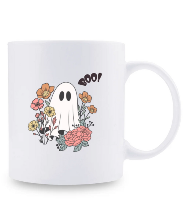1pc 3A grade 11oz ghost ceramic water coffee mug for room decoration cute Halloween Birthday Christmas Holiday thanksgiving gift