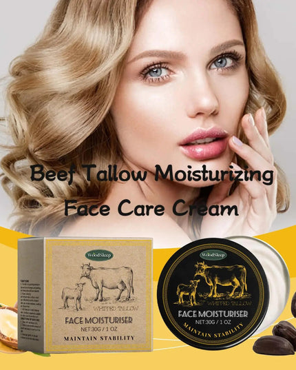 WoodSleep Beef Tallow Moisturizing Face Cream Hydrating Reduce Redness Improve Skin Radiance Refreshing Face Smoothing Cream