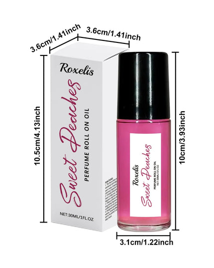 Roxelis 30ml Pheromone Perfume Roller Ball Long Lasting Peach Fragrance Oil Armpit Odor Remover Dating Scent Charming Perfume