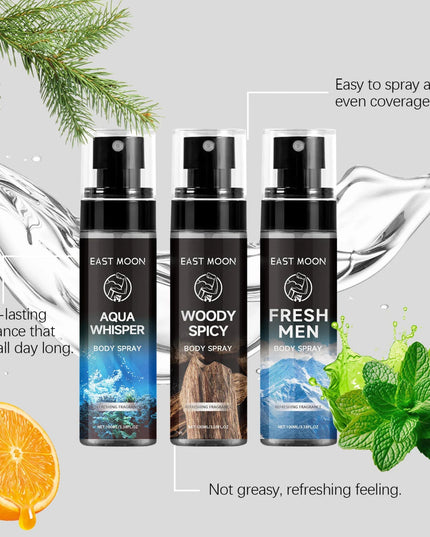 East Moon 100ml Men's Fragrance Spray Sandalwood Deodorant Long Lasting Aroma Refreshing Body Odor Remove Man Perfume Spray