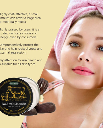 WoodSleep Beef Tallow Moisturizing Face Cream Hydrating Reduce Redness Improve Skin Radiance Refreshing Face Smoothing Cream