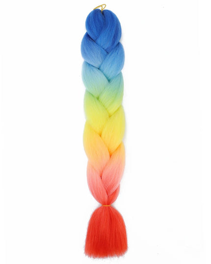 Jumbo Braid Hair Expression For Crochet Box Braids Synthetic Hair Extension Pre Stretched Yaki Ombre Colored 24inch 100g