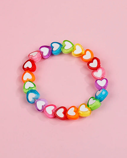 Makersland Cute Heart Star Beads Bracelet Children Sweet Princess Hand Bracelet Jewelry Kids Friendship Bracelets Wholesale