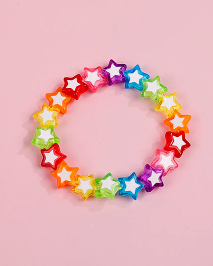 Makersland Cute Heart Star Beads Bracelet Children Sweet Princess Hand Bracelet Jewelry Kids Friendship Bracelets Wholesale