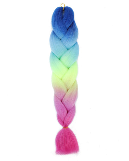 Jumbo Braid Hair Expression For Crochet Box Braids Synthetic Hair Extension Pre Stretched Yaki Ombre Colored 24inch 100g
