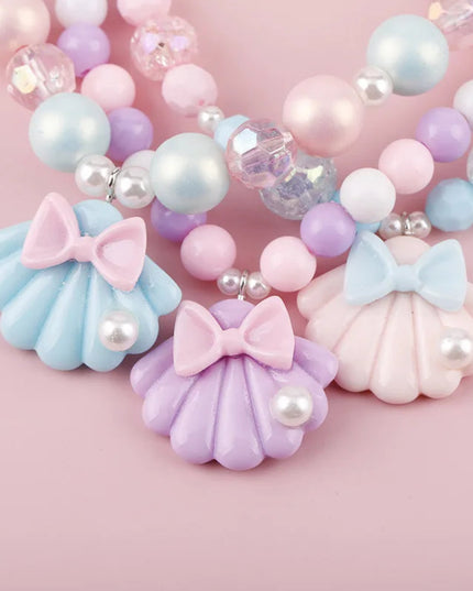 Makersland Kids Necklaces for Girls Ice Cream Pendant Beaded Resin Necklace Candy Color Cartoon Cute Jewelry Christmas Presents