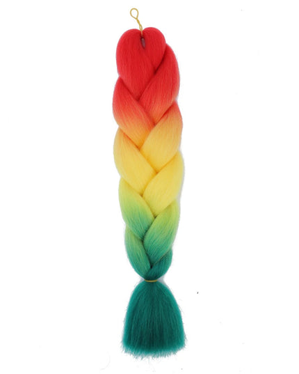 Jumbo Braid Hair Expression For Crochet Box Braids Synthetic Hair Extension Pre Stretched Yaki Ombre Colored 24inch 100g