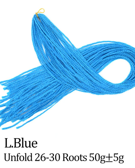 Budabuda Synthetic Zizi Braiding Thin Box Braids Crochet Hair Extensions Ombre Colorful Box Zizi Crochet Braiding Hair For Women