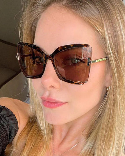 Cat Eye Sunglasses Women Fashion Luxulry Brand Design Retro Glasses Frame For Men Oversized Gradient Eyeglasses Spectacle UV400