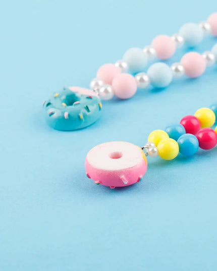 Makersland Kids Necklaces for Girls Ice Cream Pendant Beaded Resin Necklace Candy Color Cartoon Cute Jewelry Christmas Presents