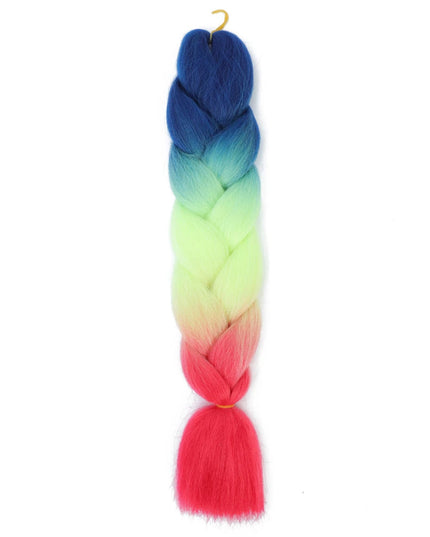 Jumbo Braid Hair Expression For Crochet Box Braids Synthetic Hair Extension Pre Stretched Yaki Ombre Colored 24inch 100g