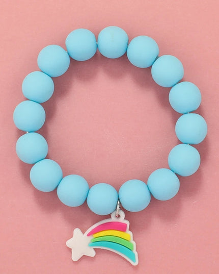 Makersland Cute Heart Star Beads Bracelet Children Sweet Princess Hand Bracelet Jewelry Kids Friendship Bracelets Wholesale