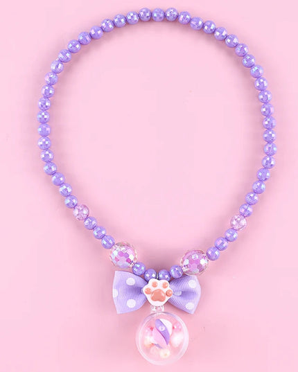 Makersland Kids Necklaces for Girls Ice Cream Pendant Beaded Resin Necklace Candy Color Cartoon Cute Jewelry Christmas Presents