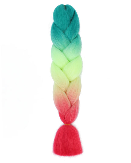 Jumbo Braid Hair Expression For Crochet Box Braids Synthetic Hair Extension Pre Stretched Yaki Ombre Colored 24inch 100g