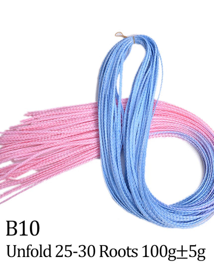 Budabuda Synthetic Zizi Braiding Thin Box Braids Crochet Hair Extensions Ombre Colorful Box Zizi Crochet Braiding Hair For Women