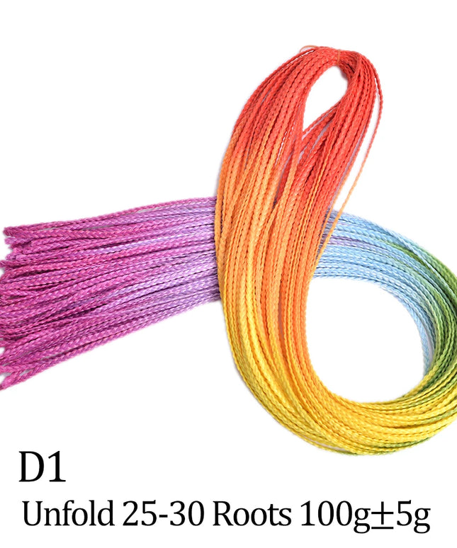 Budabuda Synthetic Zizi Braiding Thin Box Braids Crochet Hair Extensions Ombre Colorful Box Zizi Crochet Braiding Hair For Women