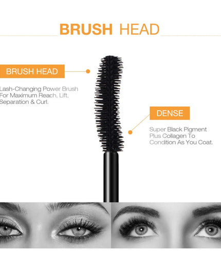 O.TWO.O 3D Mascara Lengthening Black Lash Eyelash Extension Eye Lashes Brush Beauty Makeup Long-wearing Gold Color Mascara