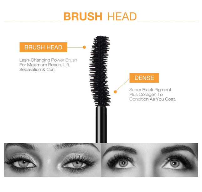 O.TWO.O 3D Mascara Lengthening Black Lash Eyelash Extension Eye Lashes Brush Beauty Makeup Long-wearing Gold Color Mascara